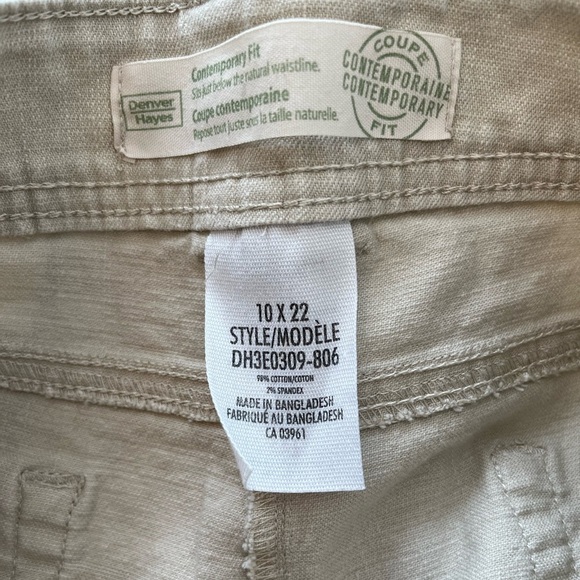 Denver Hayes Casual Tan Cropped capris Pants size 10 - Picture 4 of 4